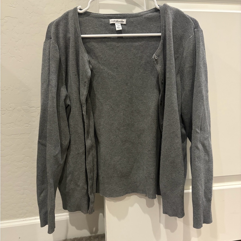 Croft and Barrow Grey Cardigan